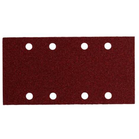 10 FOGLI ABRASIVI AUTOADERENTI 8 FORI 93X185 MM P 100