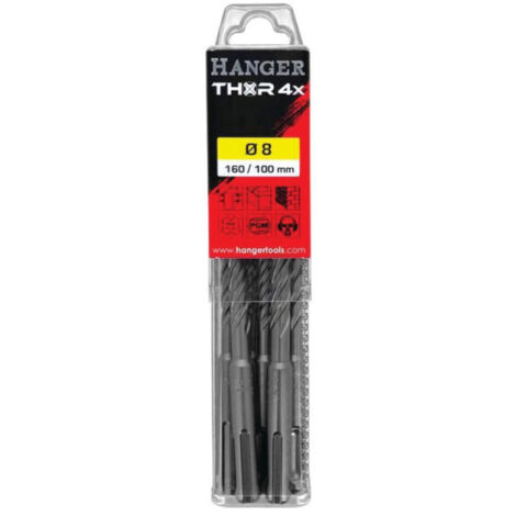 10 FORETS BéTON SDS+ 4 TAILLANTS THOR - HANGER
