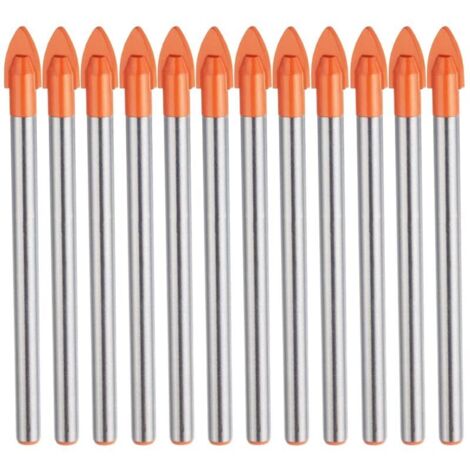 10 Forets Carrelage 6 mm pour Céramique et Verre – Embout Triangulaire