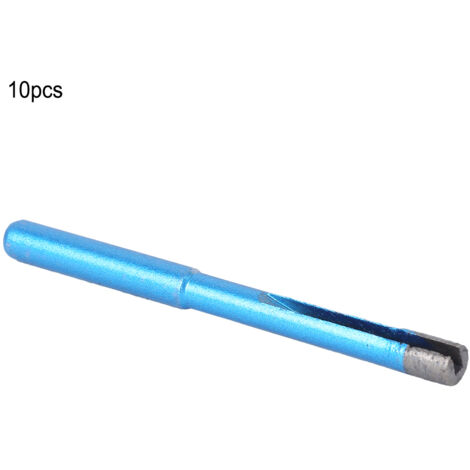10 Forets Diamantés Bleus 6mm pour Carrelage, Granit, Marbre - Outils de Coupe Haute Précision