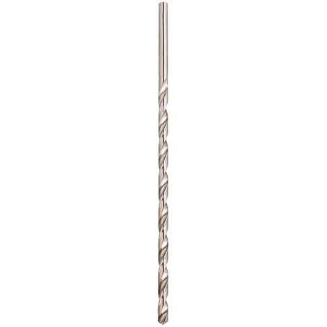 10 forets en acier haute vitesse ultra-longs à tête en spirale, en version dorée, avec manche droite ultra-longue, conçus pour le forage dans les briques, les mauresques et le béton (160 mm × 2,0 mm).