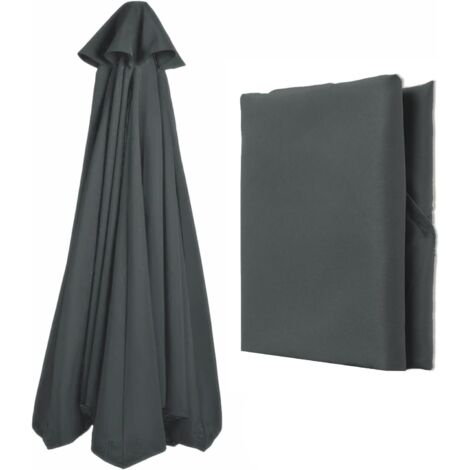 10 Ft Fade Resistant Outdoor Patio Umbrella Canopy Replacement Tear Resistant Cover for Table Market Umbrella in Lawn Garden Backyard Sand and Pool Fits 8 Ribs/6 Ribs