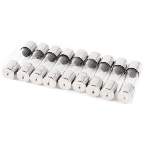 10 fusibili in vetro 5x20mm 250V 0,5A tipo a impatto per apparecchiature elettriche