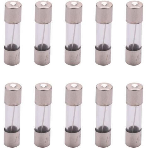 10 fusibili ritardati 5x20mm 250V Amp Tubi di vetro Confezione da 10