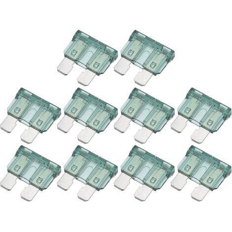 10 Fusible, 1A, Plastique Métal, Vert, Pour Voiture Bateau Camion