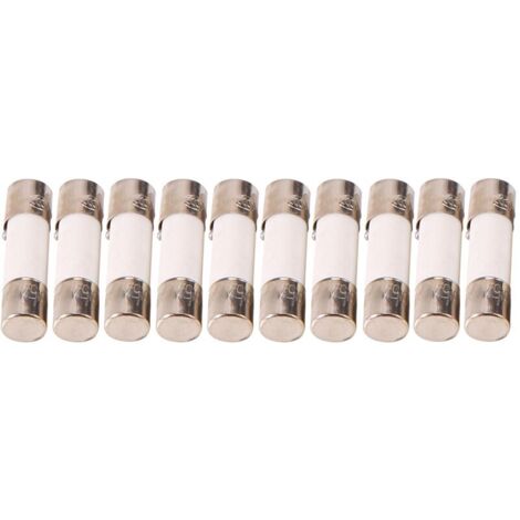 10 fusibles tubulares cerámicos de 5x20 mm, 250 V, 0,5 A a 500 mA (conmutación por rotura)
