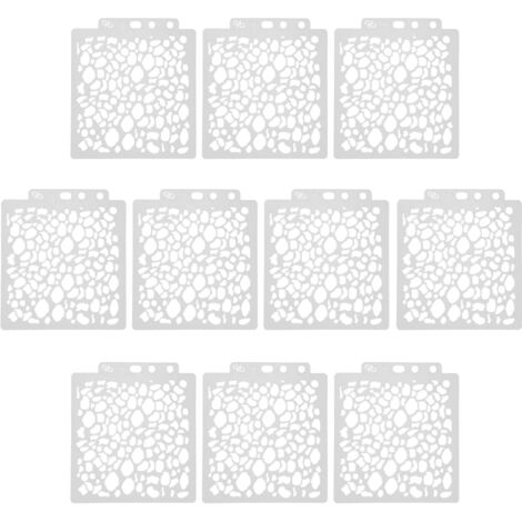 10 Gabarits de Découpe Réutilisables en PET 14x12,8cm pour Peinture et Gaufrage S137
