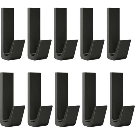 10 ganchos de pared autoadhesivos de aluminio, toallero para baño, toallero para cocina, perchero autoadhesivo, montaje en pared sin taladrar