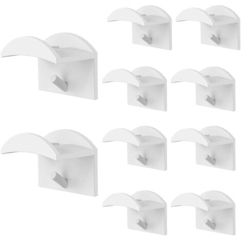 10 ganchos para sombreros, ganchos para sombreros de montaje en pared, estantes para gorras de béisbol montados en la pared, fácil instalación, sin perforaciones, soporte para gorras