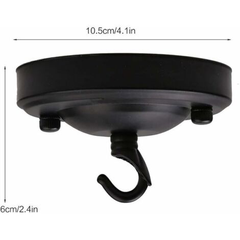 10 ganci da soffitto vintage in ferro - bianchi, piastra di sospensione in metallo con gancio e ventosa per accessori fai da te, base a soffitto