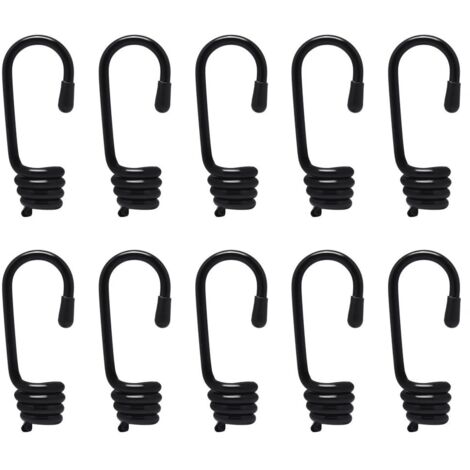 10 ganci rivestiti in plastica da 8 mm per estremità di corde elastiche