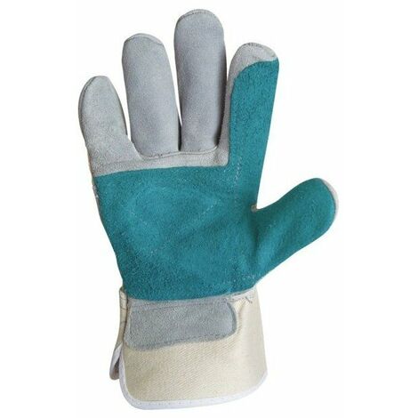 10 Gant Croute De Bovin Avec  Renfort Cuir Croute Sur Paume Et Index - Sur Cavalier
