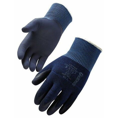 10 Gant Tricote Enduit Nitrile Ecran Tactile Taille 8