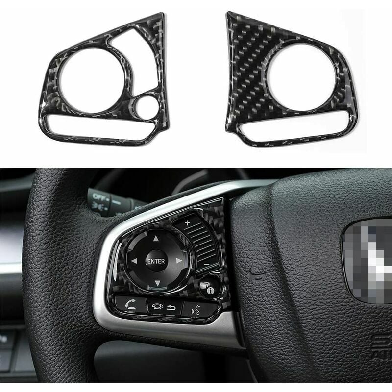 10. Gen Civic Real Carbon Fiber Interior Lenkrad Kohlefaser für Honda Civic Sedan Hatchback Coupe Type r 2021 2020 2019 2018 2017 2016 | 07634066133537