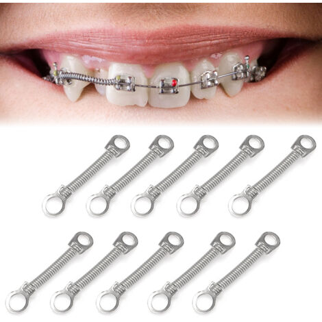 10 geschlossene NITI-Orthodontiefedern 0,012 x 9 mm, zahnärztliches Zubehör, 10er-Packung