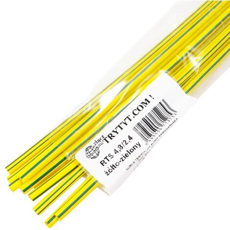 10 guaine termorestringenti RTS 4.8/2.4, verde giallo