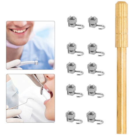 10 herausnehmbare kieferorthopädische Brackets für Zahnspangen – 10er-Packung