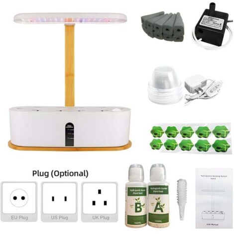 10 Hole Smart Hydroponic Grower, Soilless LED Plant Grow Light, Succulent Replacement Light Smart Grower Plant Lighting Fruit & Vegetable Plant Flower Grower
