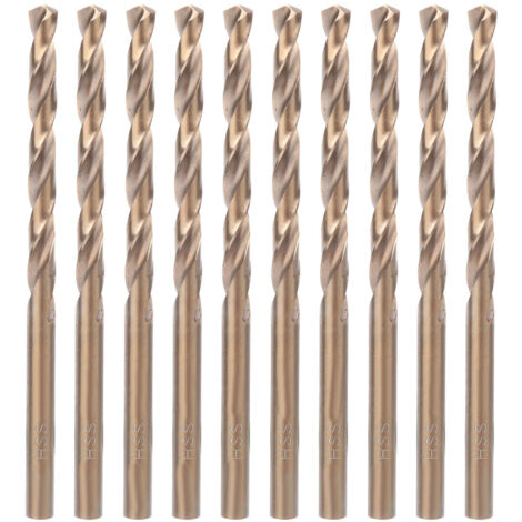 10 HSS-Bohrer für Metall und Edelstahl, zylindrischer Schaft – 10er-Packung, 5 mm Durchmesser