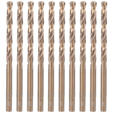 10 HSS CO Spiralbohrer mit geradem Schaft für Edelstahl- und Eisenplatten (5,5 mm)
