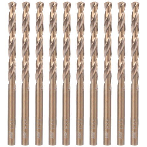 10 HSS-Spiralbohrer mit zylindrischem Schaft für Metall und Edelstahl, 5,5 mm Durchmesser – 10er-Packung