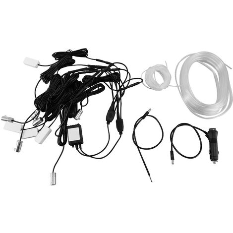 10-in-1-RGB-LED mit 8 m Innendekoration, Auto-Glasfaser-Streifenlicht per App-Steuerung, 12 V-Dekoration