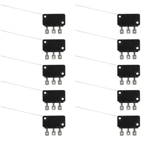 10 Interrupteurs à Lame Normalement Ouverts à Broches Longues pour Boutons de Console de Jeu et Électronique