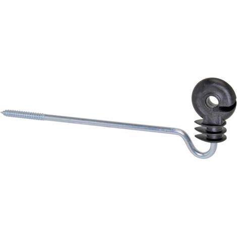 10 - Isolateur écarteur - Isolateur annulaire - Protection clôture électrique - Résistant UV et intempéries - Pour fils et rubans - Noir - 220 mm