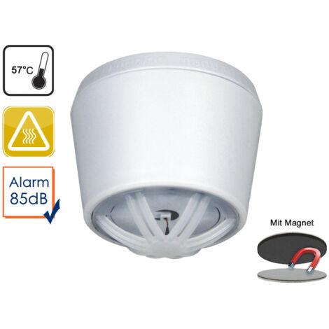 10 Jahres Mini Hitzemelder mit Magnethalter, optimal für Küche oder Badezimmer