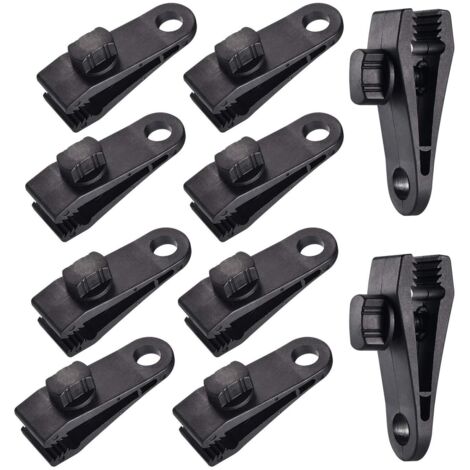 10 juegos de clips para lonas de tiendas de campaña, abrazaderas para lonas, clips para toldos, clips para lonas, clips para tiendas de campaña, para tiendas de campaña de coche, lonas, toldos, campin