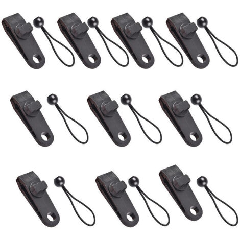 10 juegos de clips para tienda de campaña al aire libre, toldo resistente al viento, hebilla de sujeción, accesorios de plástico, hebillas multifuncionales para cuerda de camping (clip para tienda + c