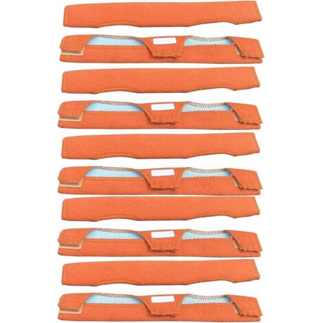 10 Kappen mit saugfähigem Gürtel, Sicherheitsverschluss, Luftkissen, Schwammfutter, atmungsaktiv, saugfähig und ideal für den Sommer (orange).