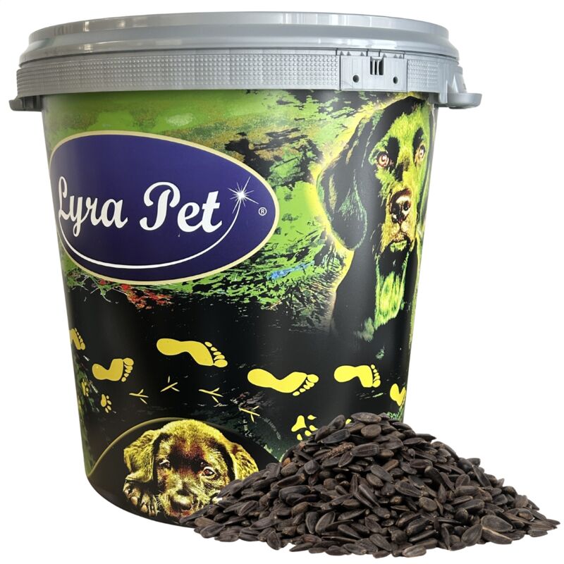 Lyra Pet - 10 kg de graines de tournesol noires ® en bac de 30 l
