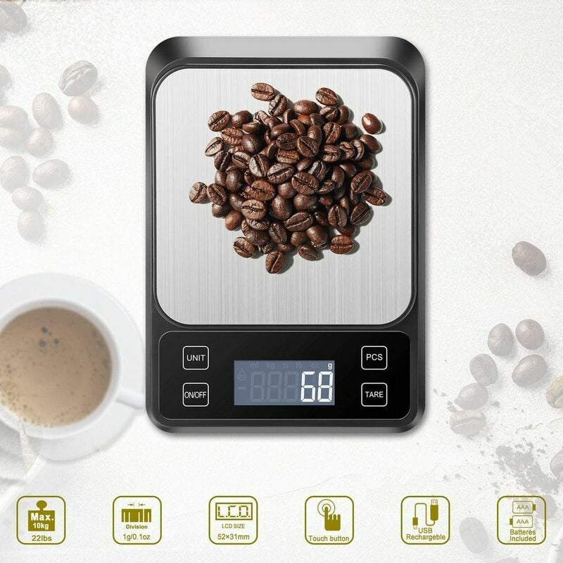 10 kg Digitale Küchenwaage mit USB-Ladefunktion Digitale Waage Elektronische Waage Briefwaage LCD-Display | 06286528180057 10 kg Digitale Küchenwaage mit USB-Ladefunktion Digitale Waage Elektronische Waage Briefwaage LCD-Display | 06286528180057