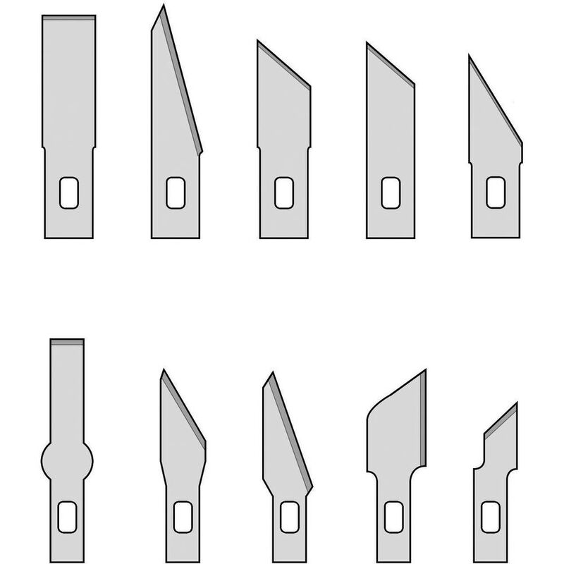 Image of Donau Lame di ricambio, 10 pezzi MS10 adatte per coltello Donau MS13 e MS01