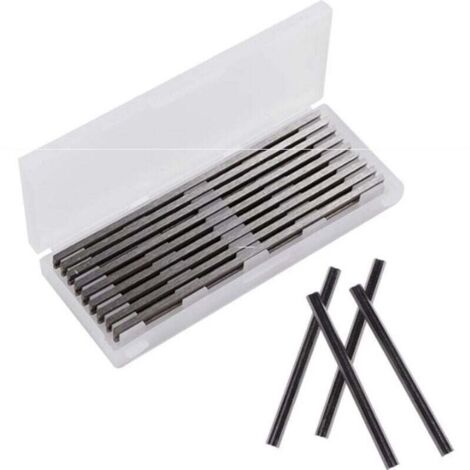 10 lame per pialla HSS da 82 mm, lame per pialla in carburo reversibili, set di lame per pialla elettrica, 82x5,5x1,2 mm, per pialle Makita