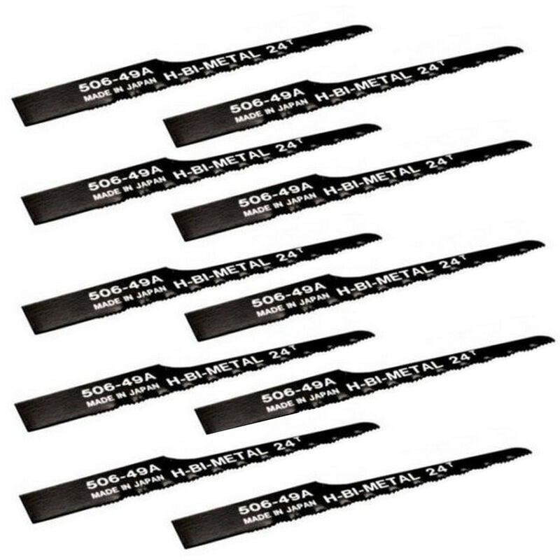 Asta - 10 lames bi-metal de scie pneumatiques 24 dents pour metaux fins et epais