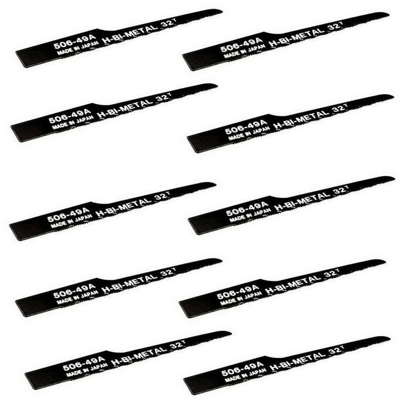 Asta - 10 lames bi-metal de scie pneumatiques 32 dents pour metaux fins et epais