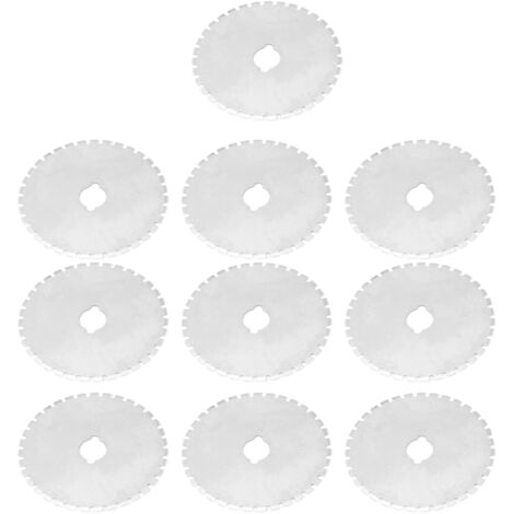 10 Lames de coupe rotatives en acier inoxydable tranchantes pour coupe tissu, cuir et patchwork