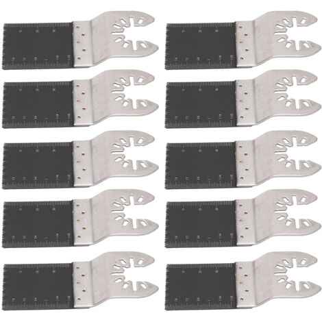 10 Lames de Scie Oscillante 34mm, Kit Polyvalent pour Découpe Bois et Plastique