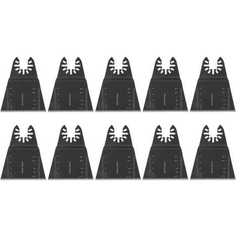 10 Lames de Scie Oscillante Multifonction 65mm pour Découpe Bois, Métal et Plastique