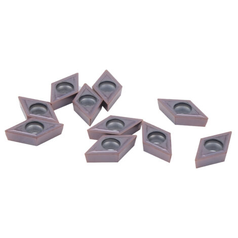 10 Lames de Tour CNC DCMT11T304 en Carbure pour Acier et Métaux Durs, 2cm LF6018