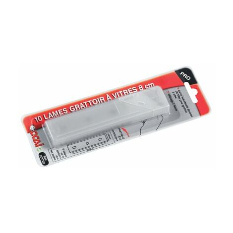 10 lames pour grattoir à vitre & carreaux 8 cm - OCAI
