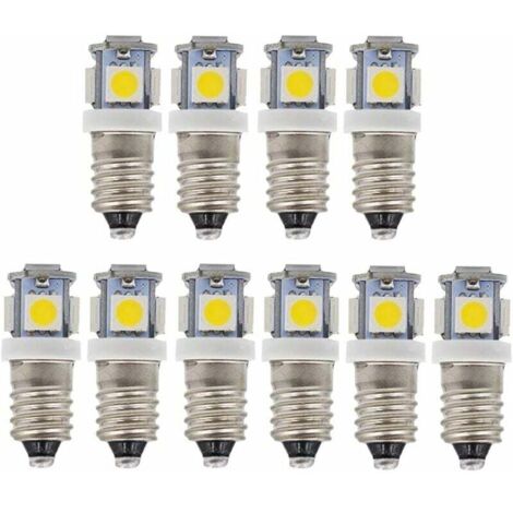 10 lampadine bianche per targa da 9 V