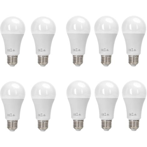 10 LAMPADINE LED BULBO E27 DA 12W LAMPADE LUCE CALDA AIGOSTAR