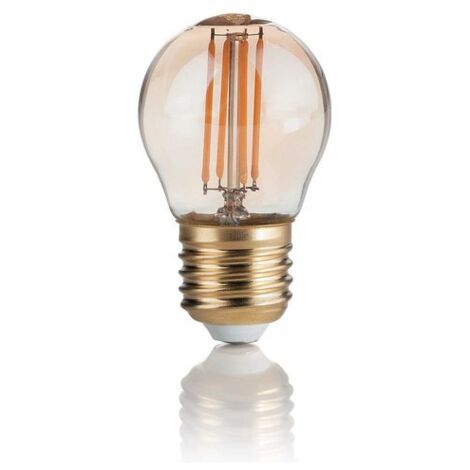 10 Lampadine Led Classic Sfera Grande E27 4 Watt 2200 K 300 Lm Vintage Ambra