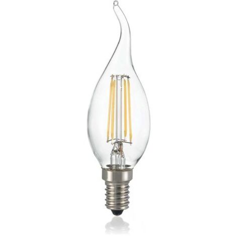10 Lampadine Led Colpo Di Vento E14 4 Watt 4000K 450 Lm Trasparente