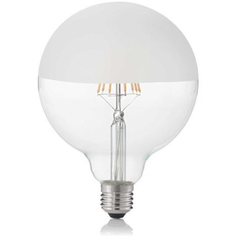 10 Lampadine Led Globo D125 E27 8 Watt 3000 K 780 Lm Trasparente Bianco Satinato