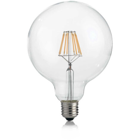 10 Lampadine Led Globo D125 E27 8 Watt 3000 K 860 Lm Cri 90 Trasparente