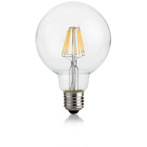 10 Lampadine Led Globo D95 E27 8 Watt 3000 K 860 Lm Cri 80 Trasparente